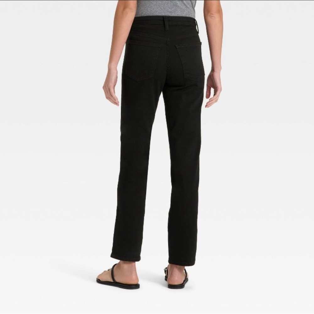Universal Thread Black High Rise Slim Straight Jeans - Picture 2 of 5